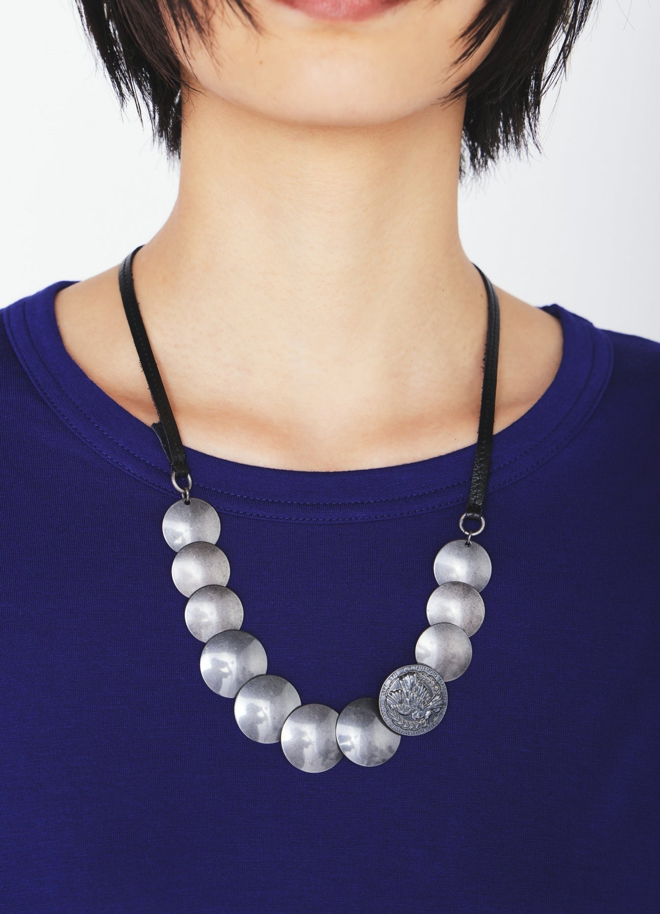 BRASS CONCHO NECKLACE