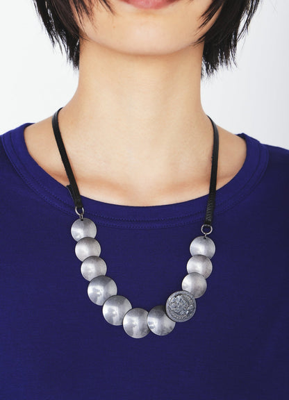 BRASS CONCHO NECKLACE