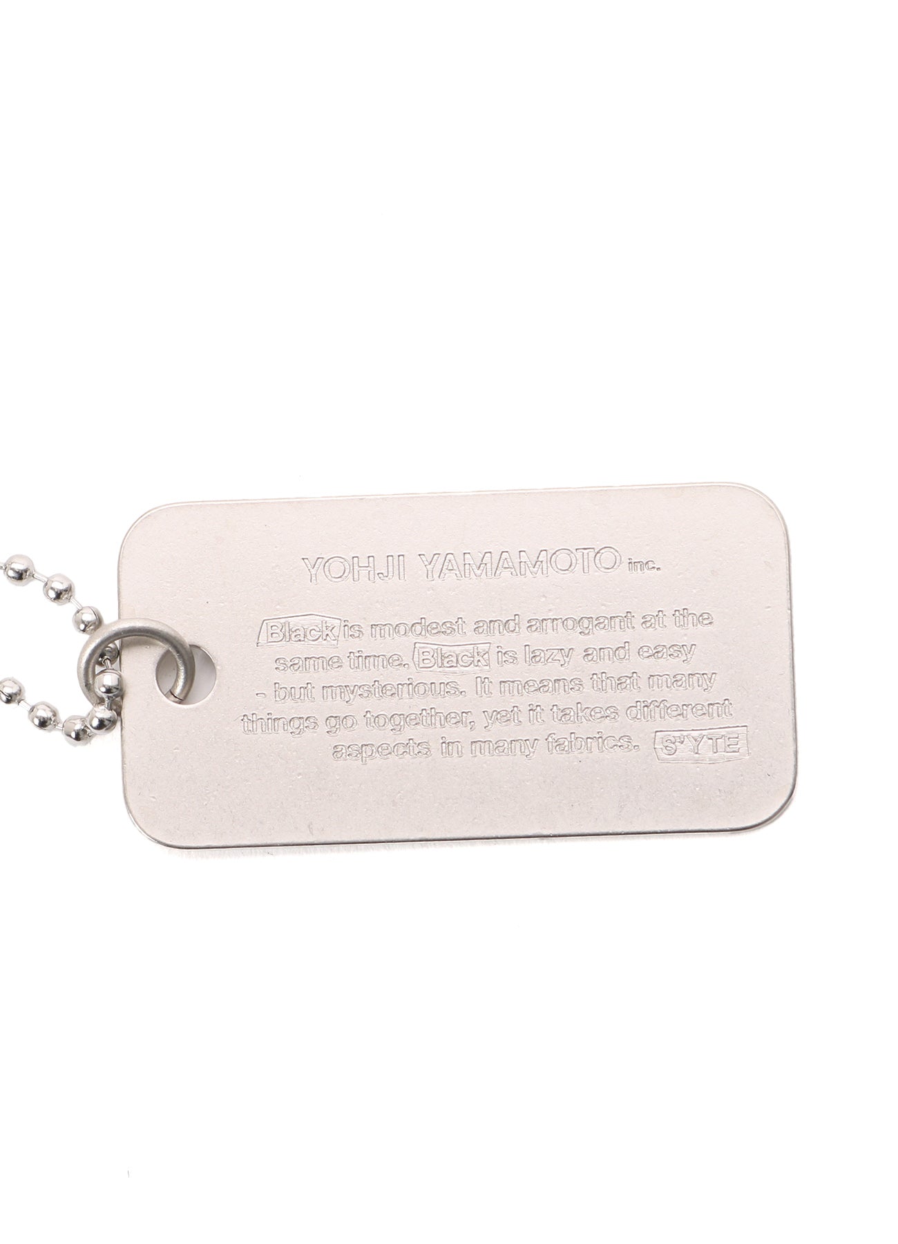 STAINLESS STEEL WHISTLE NECKLACE WITH BRASS TAG – THE SHOP YOHJI
