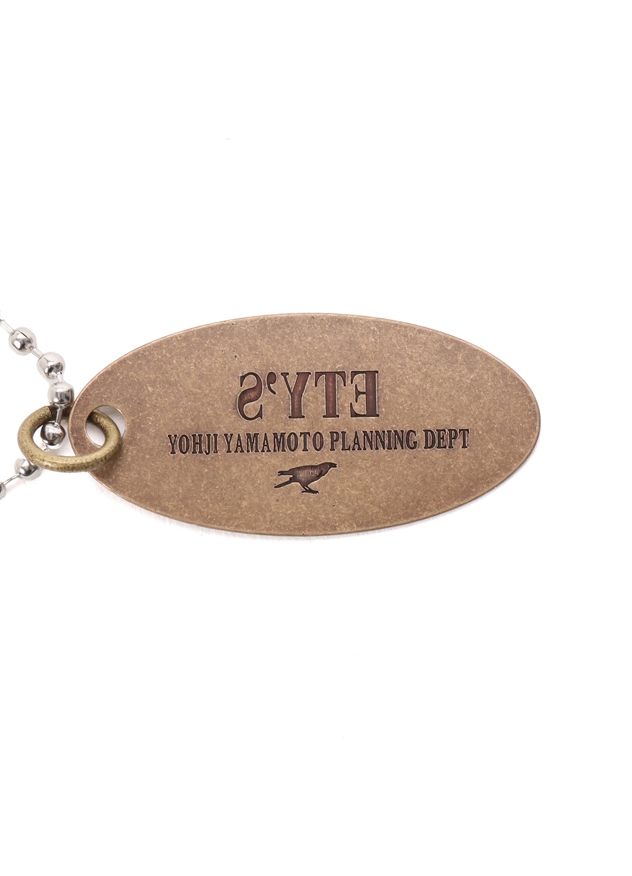 STAINLESS STEEL WHISTLE NECKLACE WITH BRASS TAG – THE SHOP YOHJI