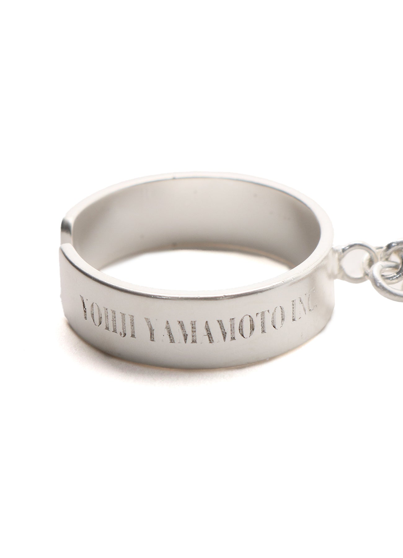 PICK ACCENT CHAIN‑LINKED DOUBLE RING – THE SHOP YOHJI YAMAMOTO