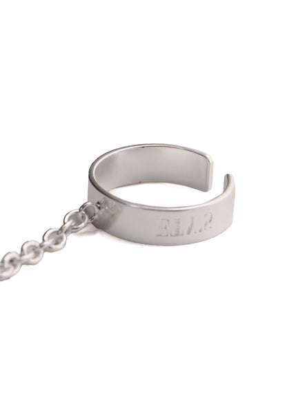 PICK ACCENT CHAIN‑LINKED DOUBLE RING