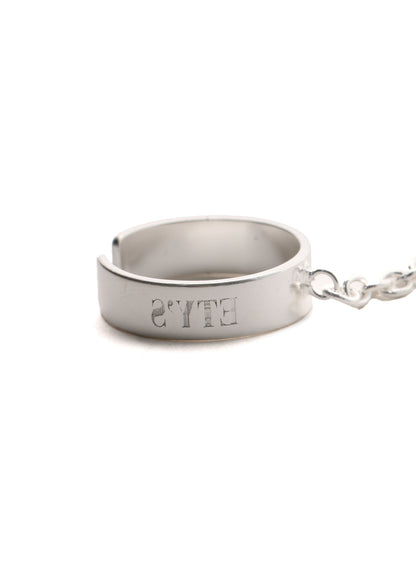 PICK ACCENT CHAIN‑LINKED DOUBLE RING