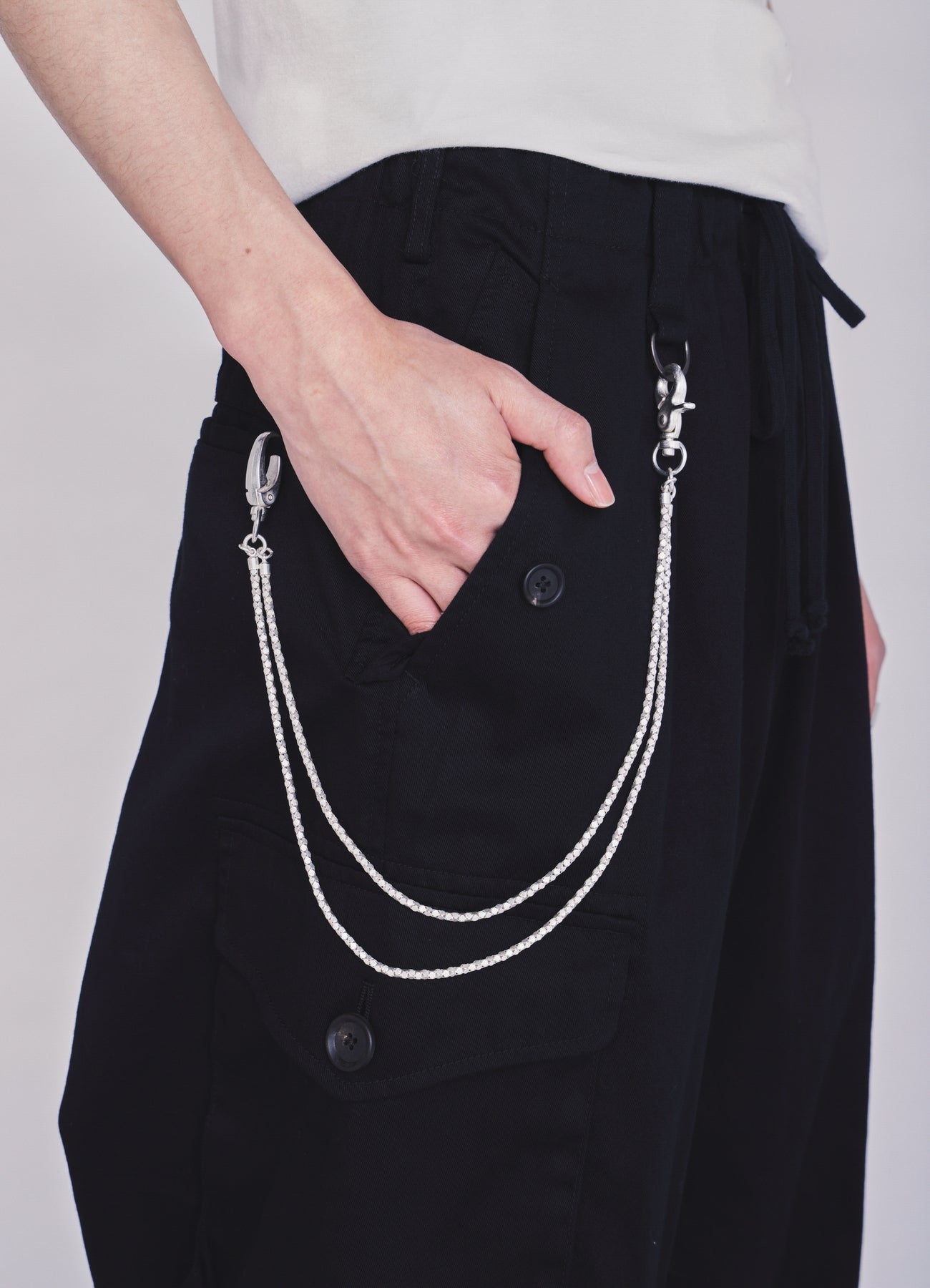 WOVEN KAGOME PATTERN WALLET CHAIN – THE SHOP YOHJI YAMAMOTO