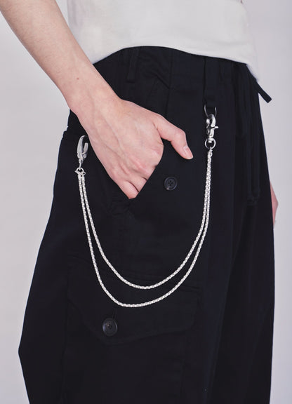 WOVEN KAGOME PATTERN WALLET CHAIN