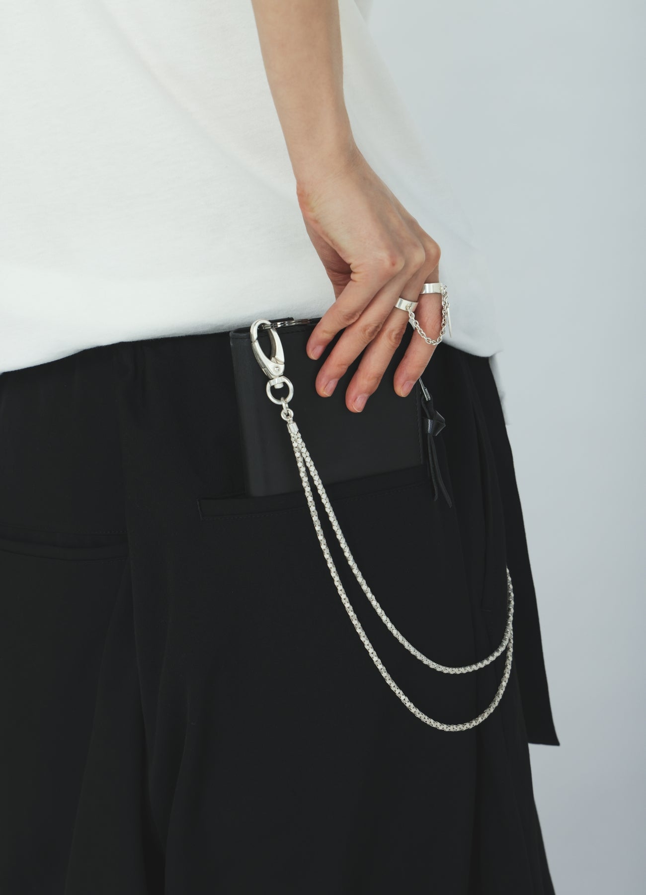 WOVEN KAGOME PATTERN WALLET CHAIN