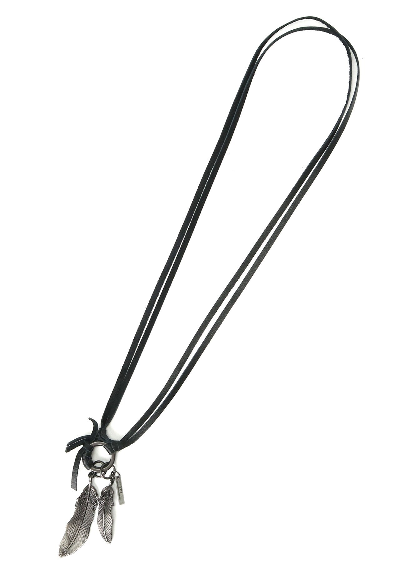 LEATHER CORD BRASS FEATHER NECKLACE – THE SHOP YOHJI YAMAMOTO