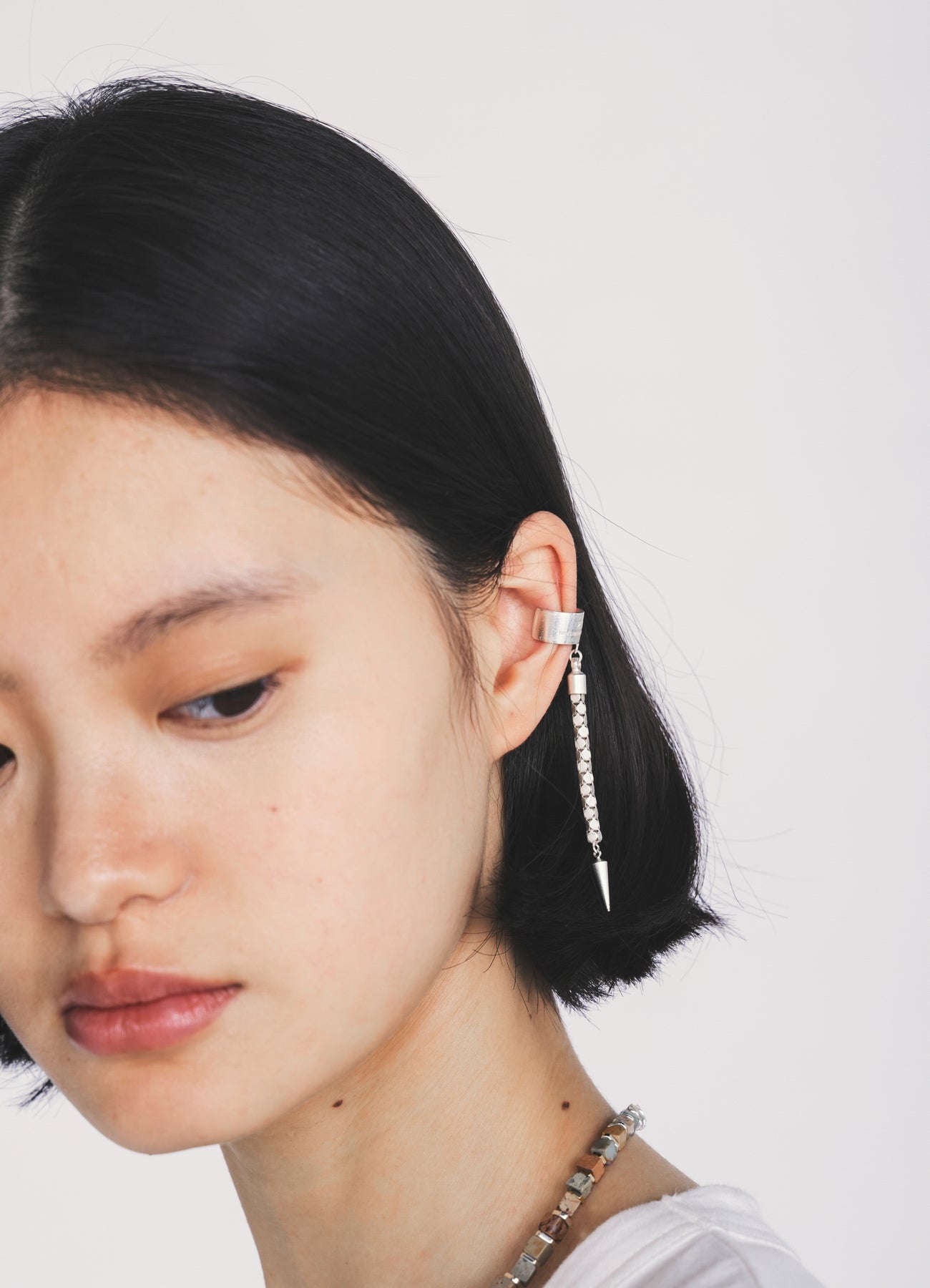 WOVEN KAGOME PATTERN CHAIN EAR CUFF – THE SHOP YOHJI YAMAMOTO