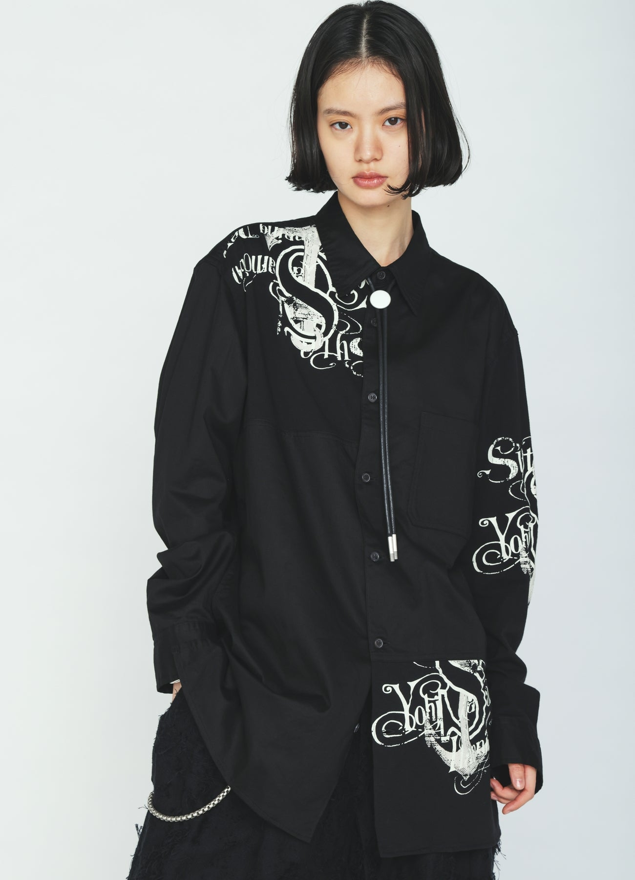 uniform experiment スーツ 豹柄チーフ 黒M BRASS LOGO MOTIF LOOP TIE – THE SHOP YOHJI YAMAMOTO