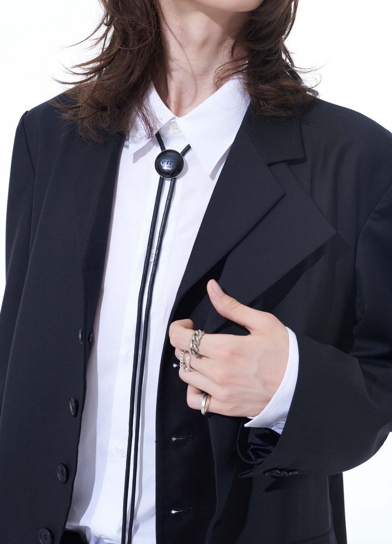 BRASS LOGO MOTIF LOOP TIE – THE SHOP YOHJI YAMAMOTO
