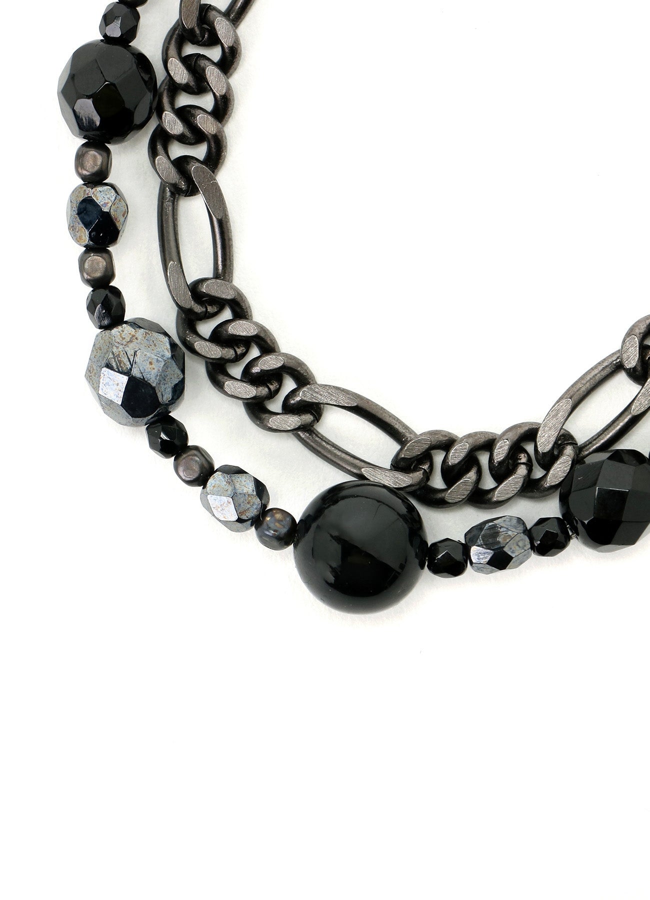 BLACK ONYX + GLASS BEADS BRASS BRACELET – THE SHOP YOHJI YAMAMOTO