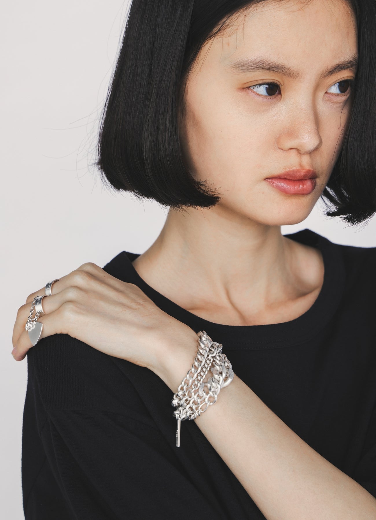 BRASS 4‑ROW CHAIN BRACELET – THE SHOP YOHJI YAMAMOTO