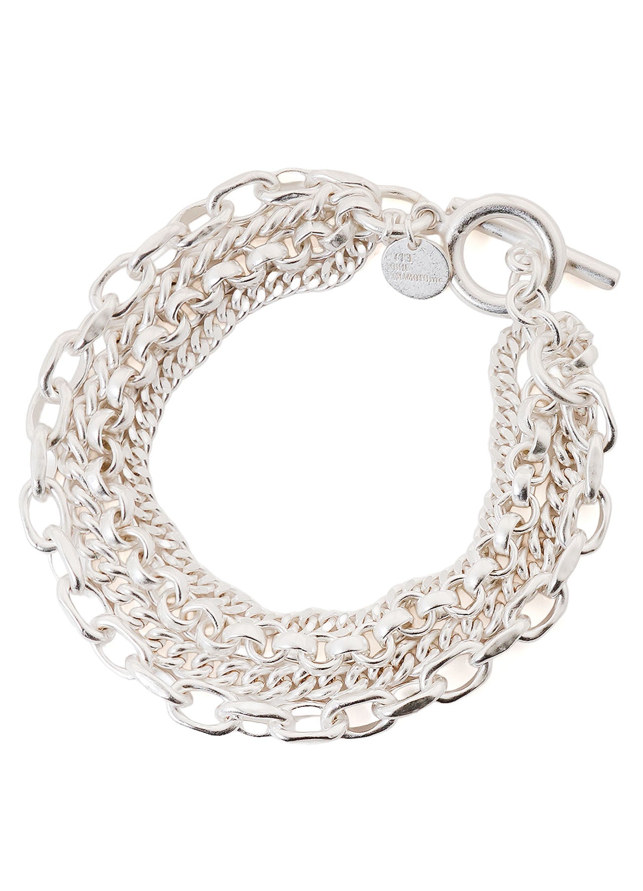 BRASS 4‑ROW CHAIN BRACELET