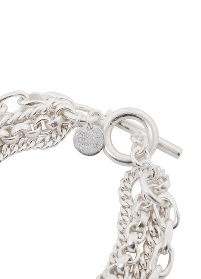 BRASS 4‑ROW CHAIN BRACELET