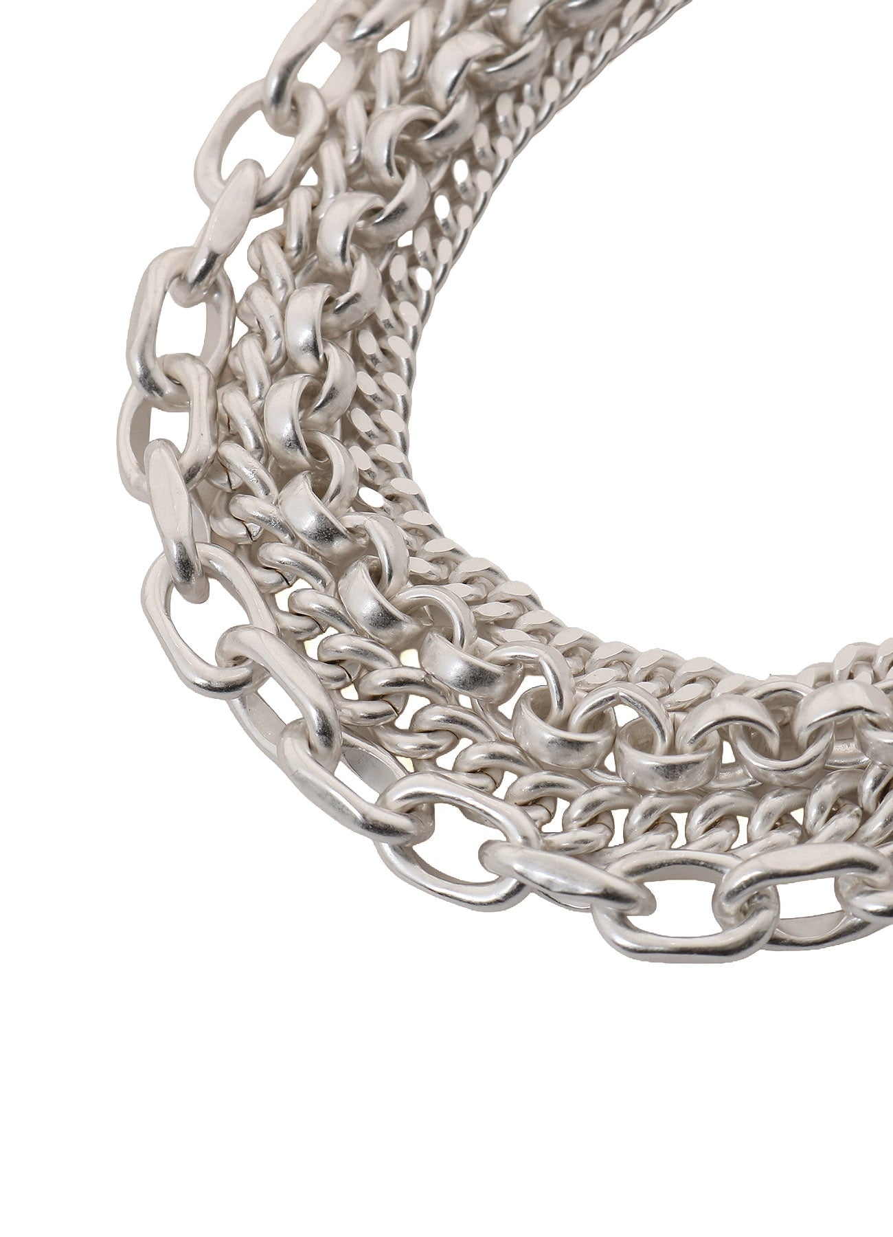 BRASS 4‑ROW CHAIN BRACELET