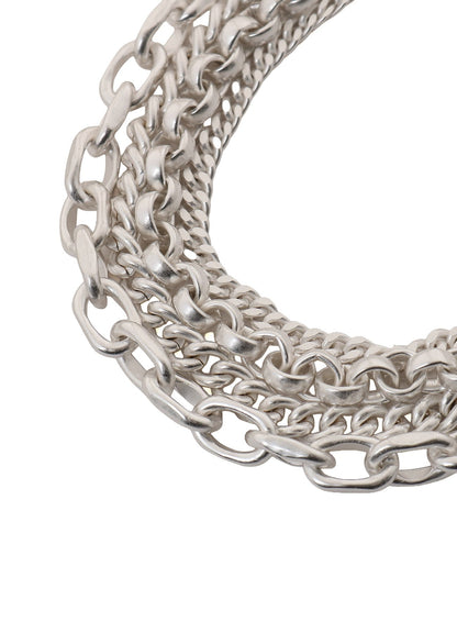 BRASS 4‑ROW CHAIN BRACELET
