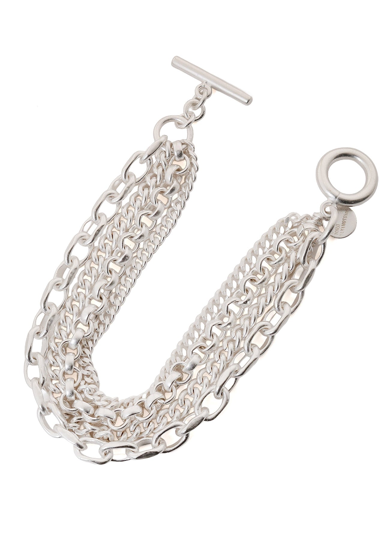 BRASS 4‑ROW CHAIN BRACELET