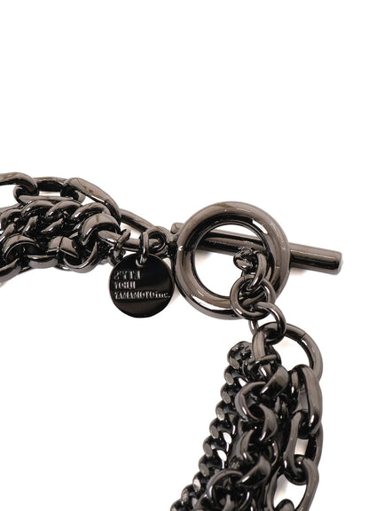 BRASS 4‑ROW CHAIN BRACELET