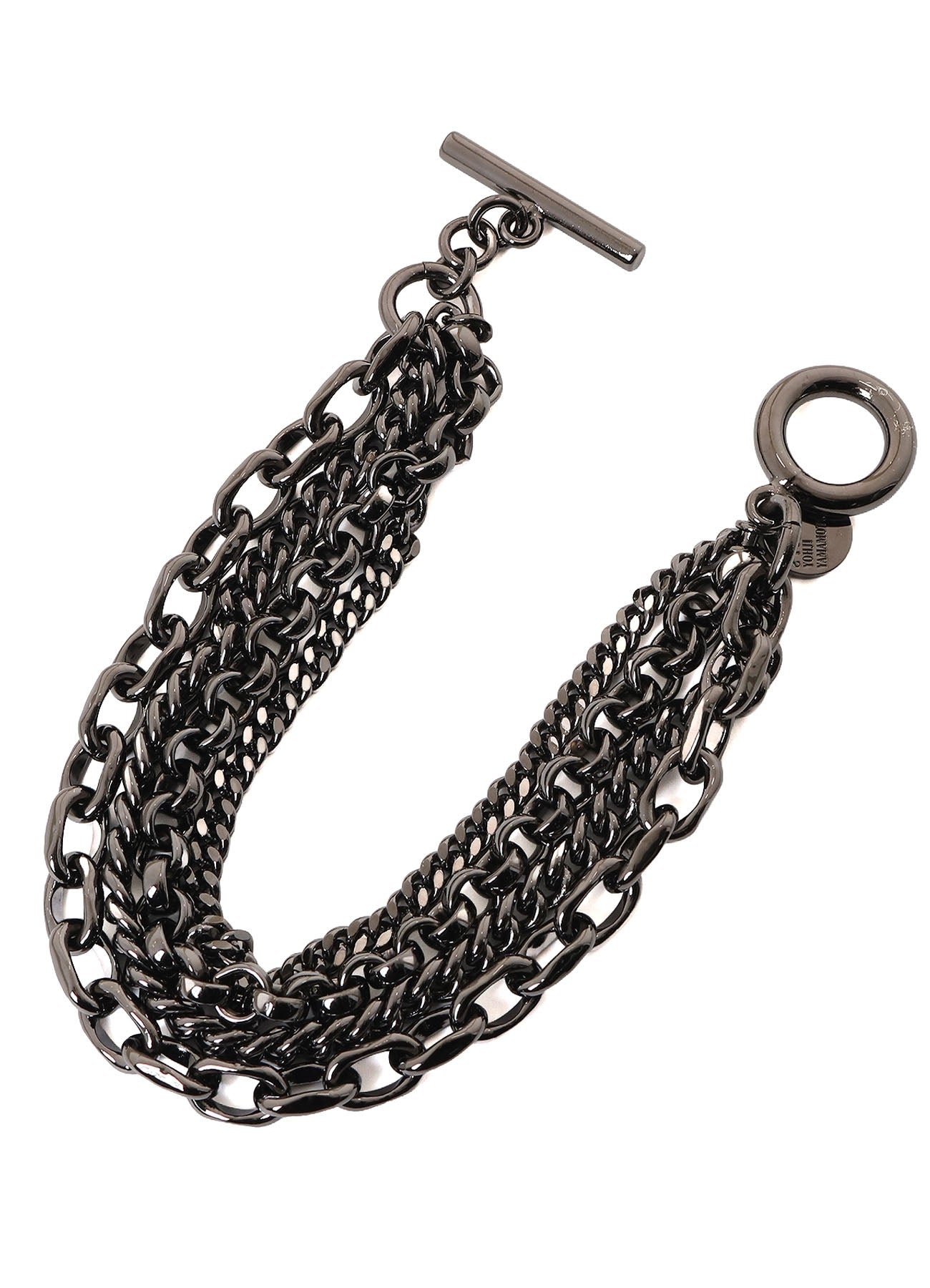 BRASS 4‑ROW CHAIN BRACELET