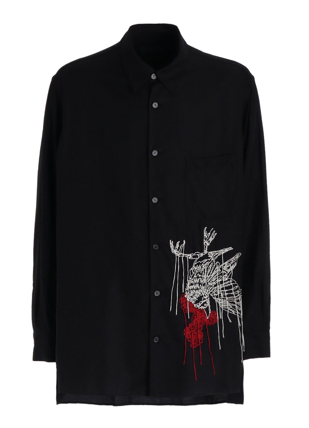 crow dress shirt COTTON BROAD CROW EMBROIDERED SHIRT