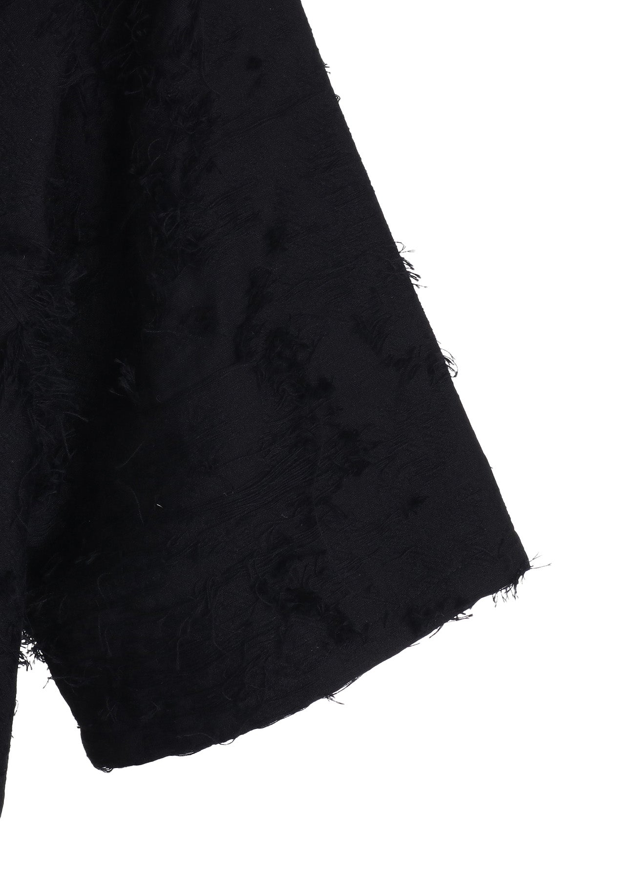 COTTON BOTANICAL SHEER JACQUARD OPEN COLLAR SHORT-SLEEVE SHIRT