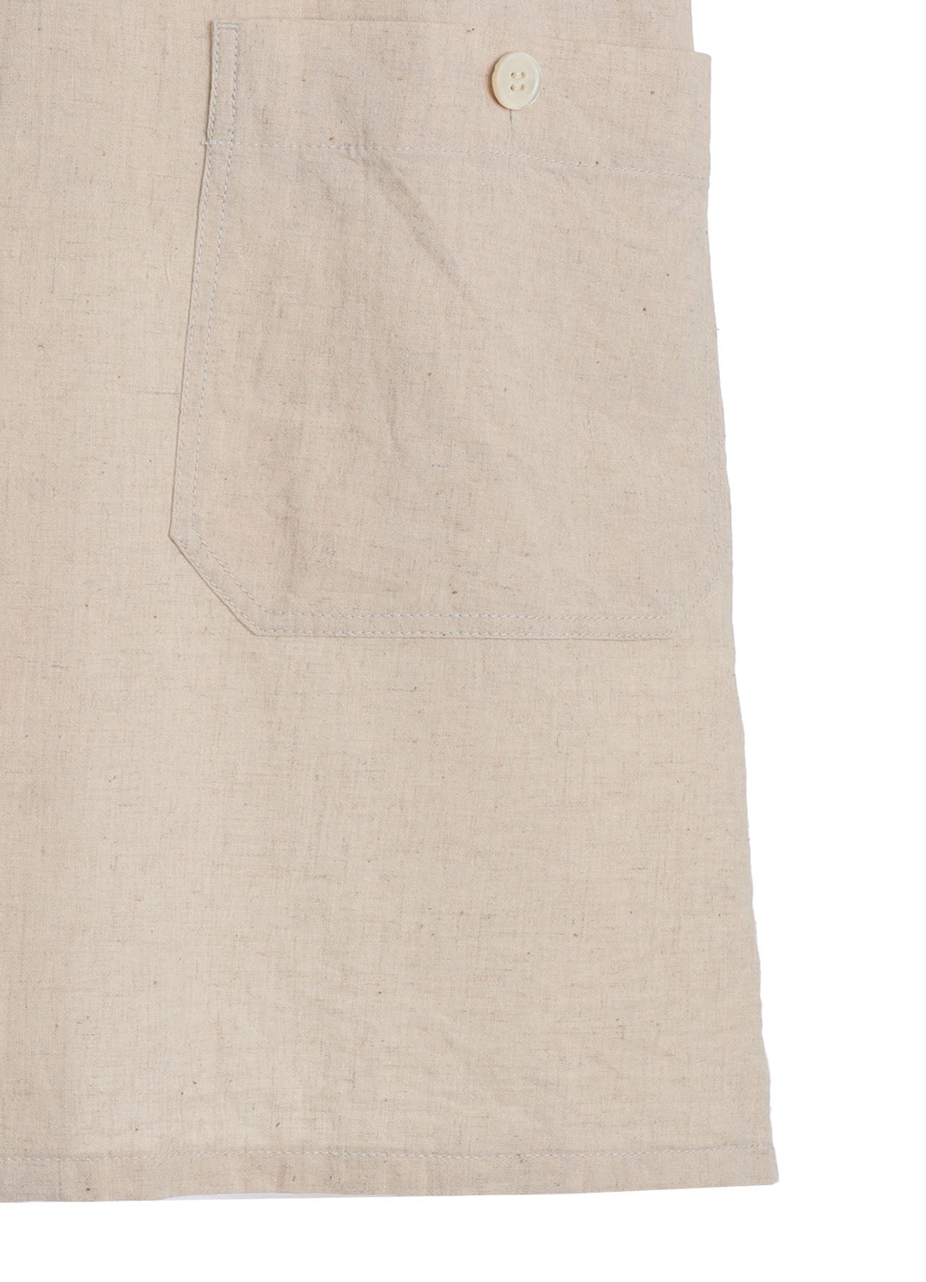 Cotton-Linen Poplin OPEN COLLAR SHORT-SLEEVE SHIRT