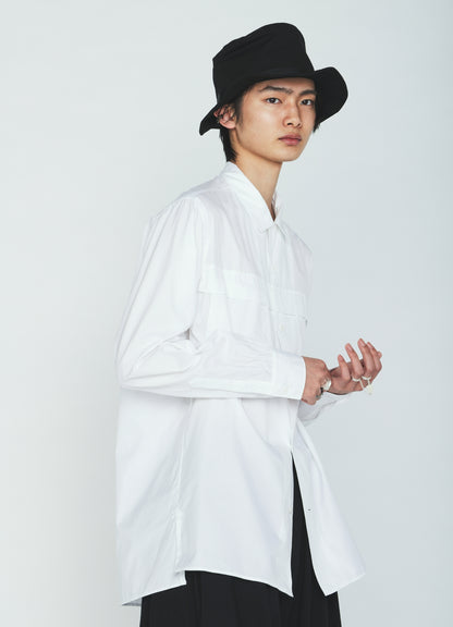 100/2 COTTON BROAD FLOATING POCKETS OPEN COLLAR SHIRT