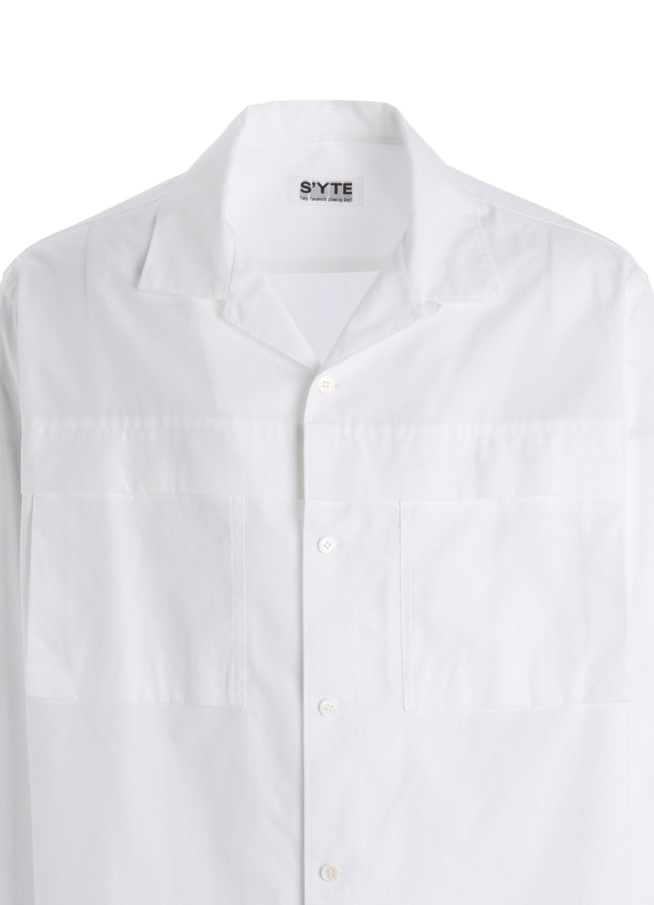 100/2 COTTON BROAD FLOATING POCKETS OPEN COLLAR SHIRT