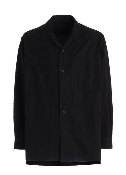 100/2 COTTON BROAD FLOATING POCKETS OPEN COLLAR SHIRT