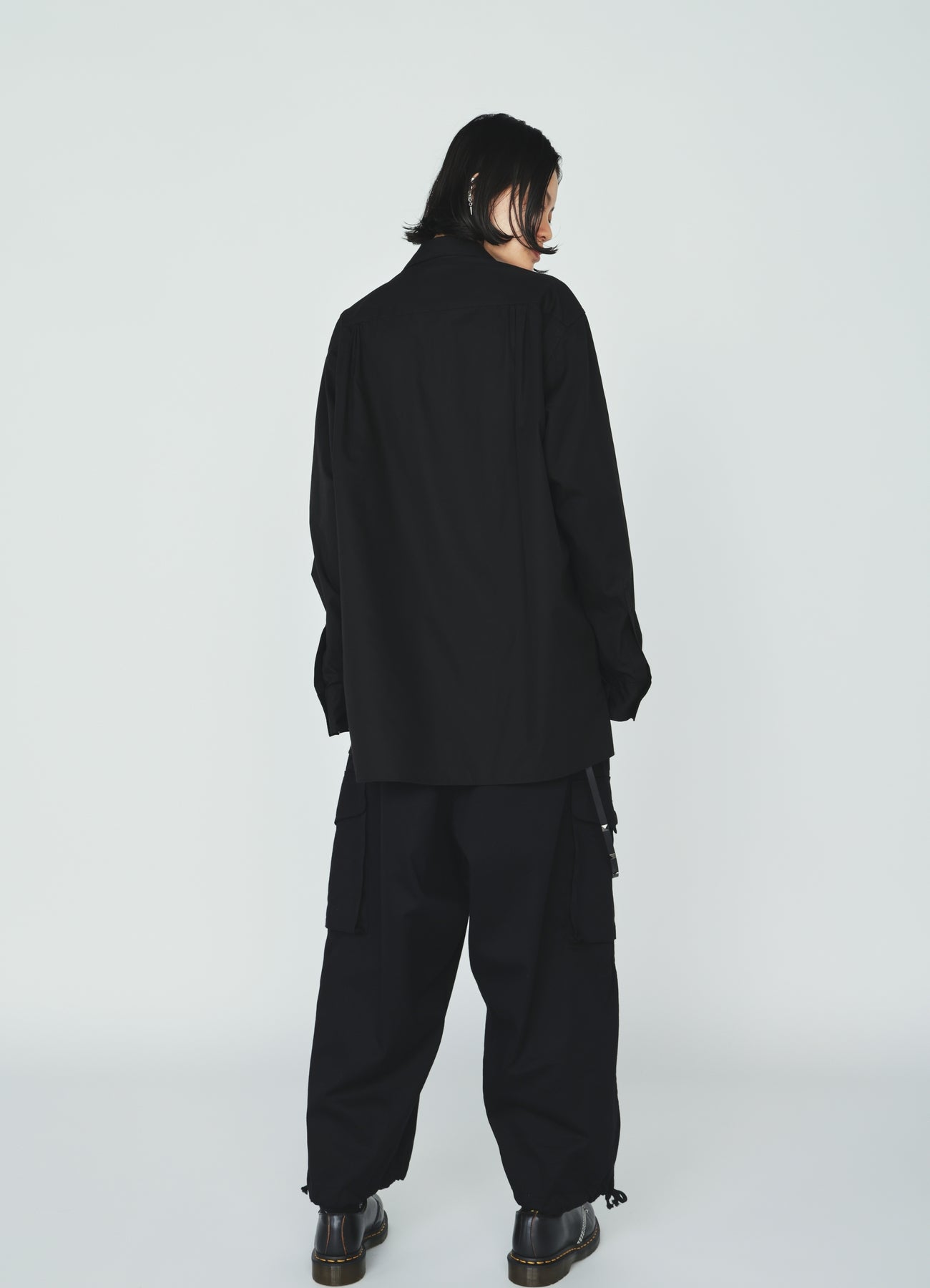 100/2 COTTON BROAD FLOATING POCKETS OPEN COLLAR SHIRT