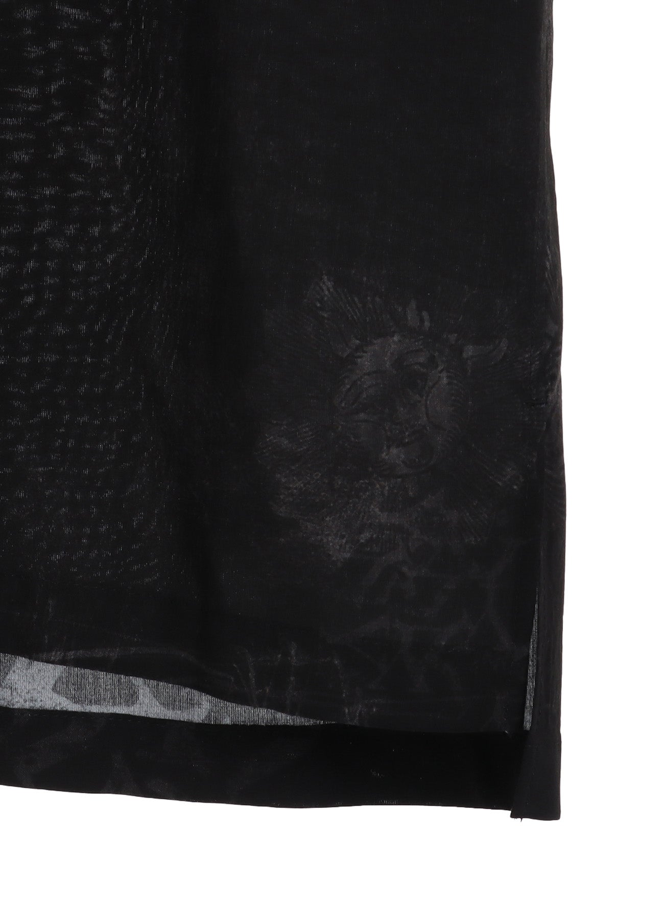 RAYON “Y” LETTER AND SUN‑MOON PRINT OPEN COLLAR SHIRT