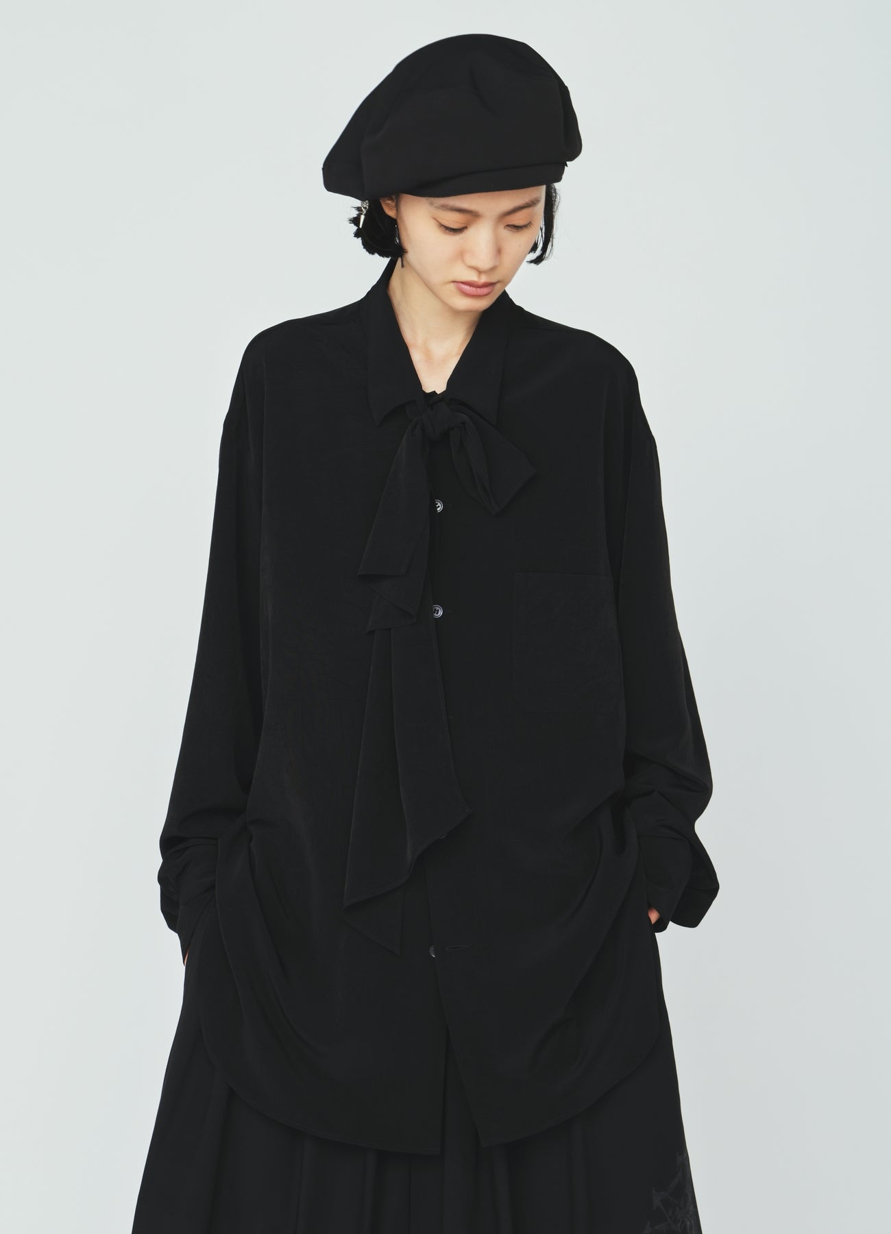 CREPE de CHINE STOLE SHIRT – THE SHOP YOHJI YAMAMOTO