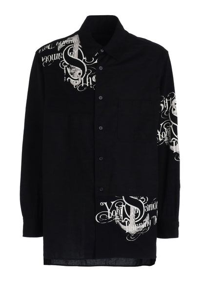 PRINTED PATCHWORK COTTON JERSEY REGULAR SHIRT