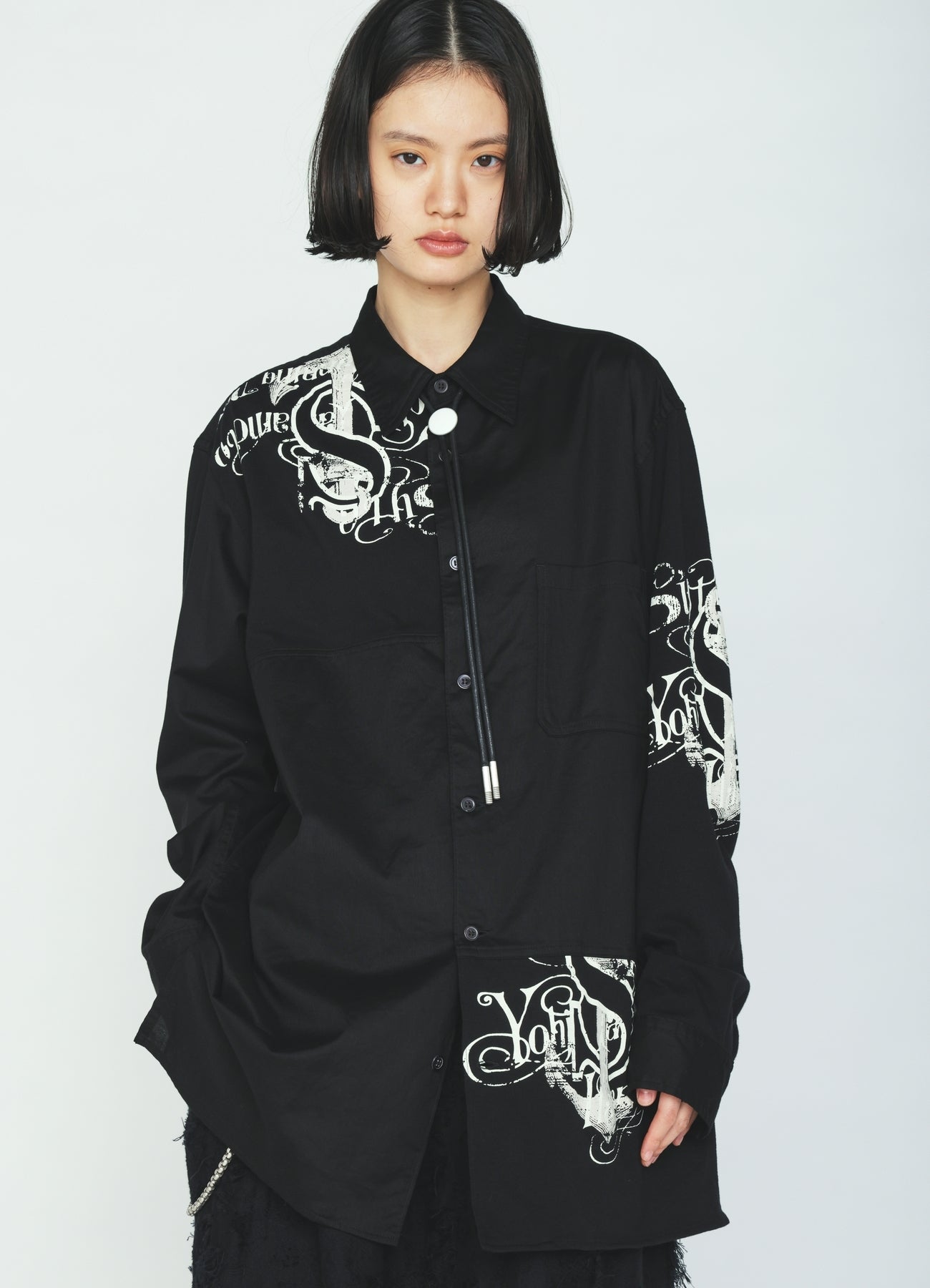 PRINTED PATCHWORK COTTON JERSEY REGULAR SHIRT