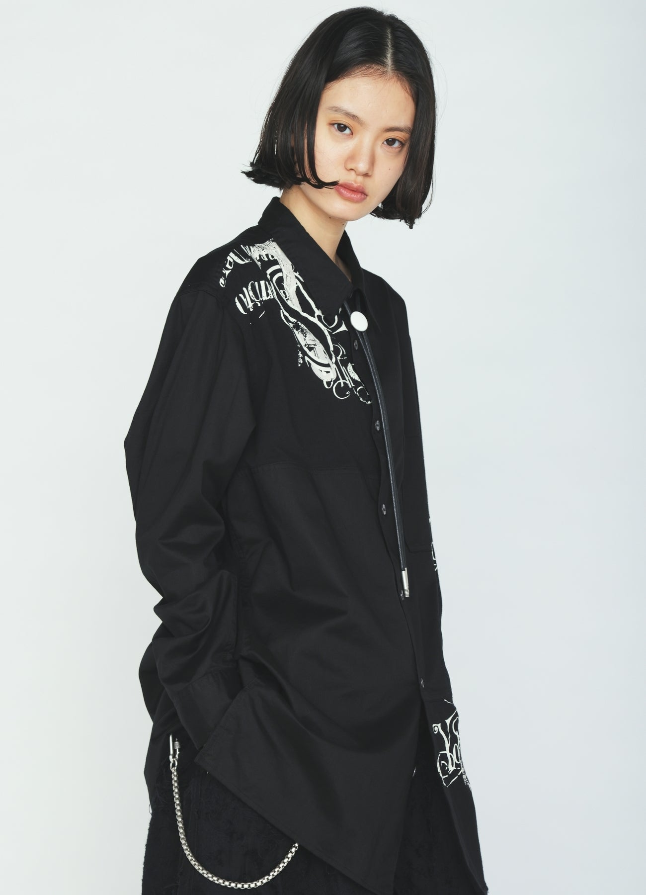 PRINTED PATCHWORK COTTON JERSEY REGULAR SHIRT