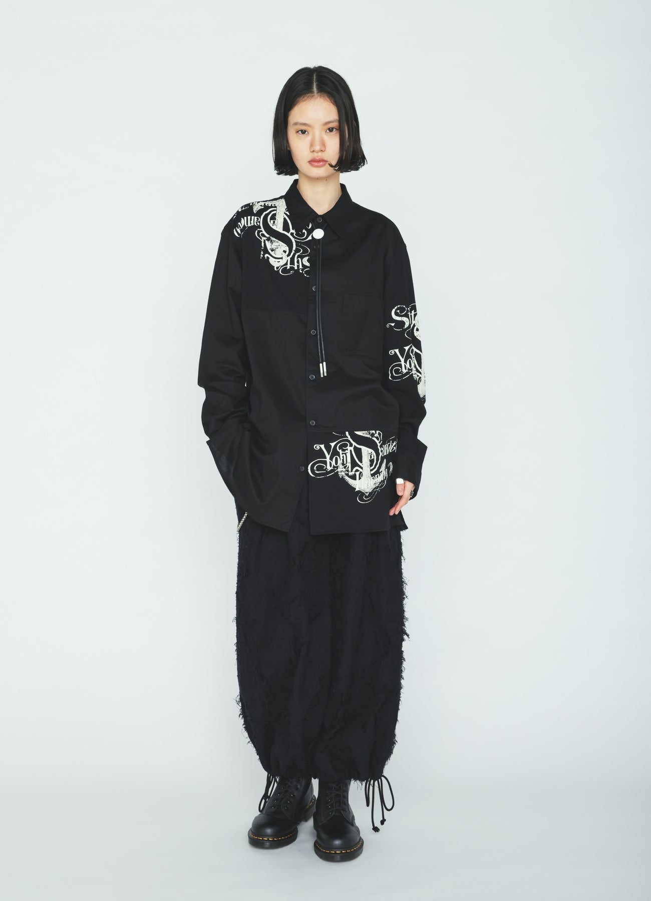 PRINTED PATCHWORK COTTON JERSEY REGULAR SHIRT