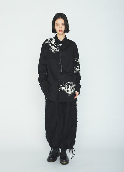 PRINTED PATCHWORK COTTON JERSEY REGULAR SHIRT