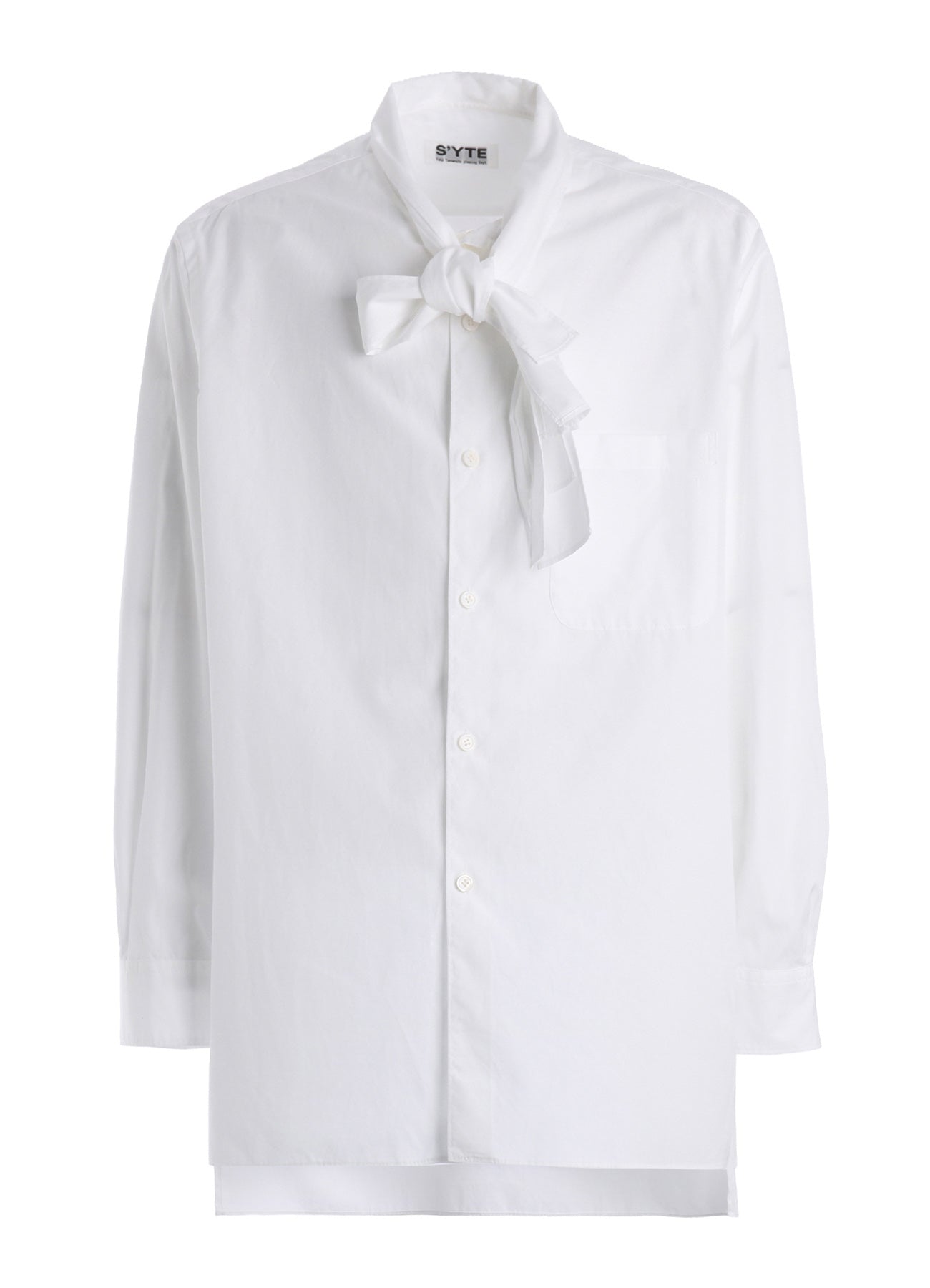 100/2 COTTON BROAD DRAPE-COLLAR SHIRT