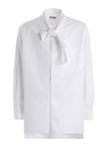 100/2 COTTON BROAD DRAPE-COLLAR SHIRT