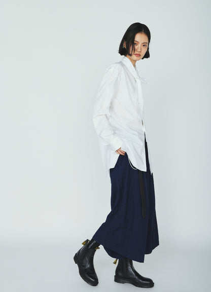 100/2 COTTON BROAD DRAPE-COLLAR SHIRT