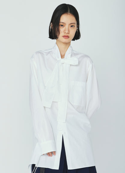 100/2 COTTON BROAD DRAPE-COLLAR SHIRT