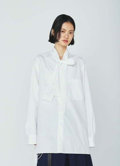 100/2 COTTON BROAD DRAPE-COLLAR SHIRT