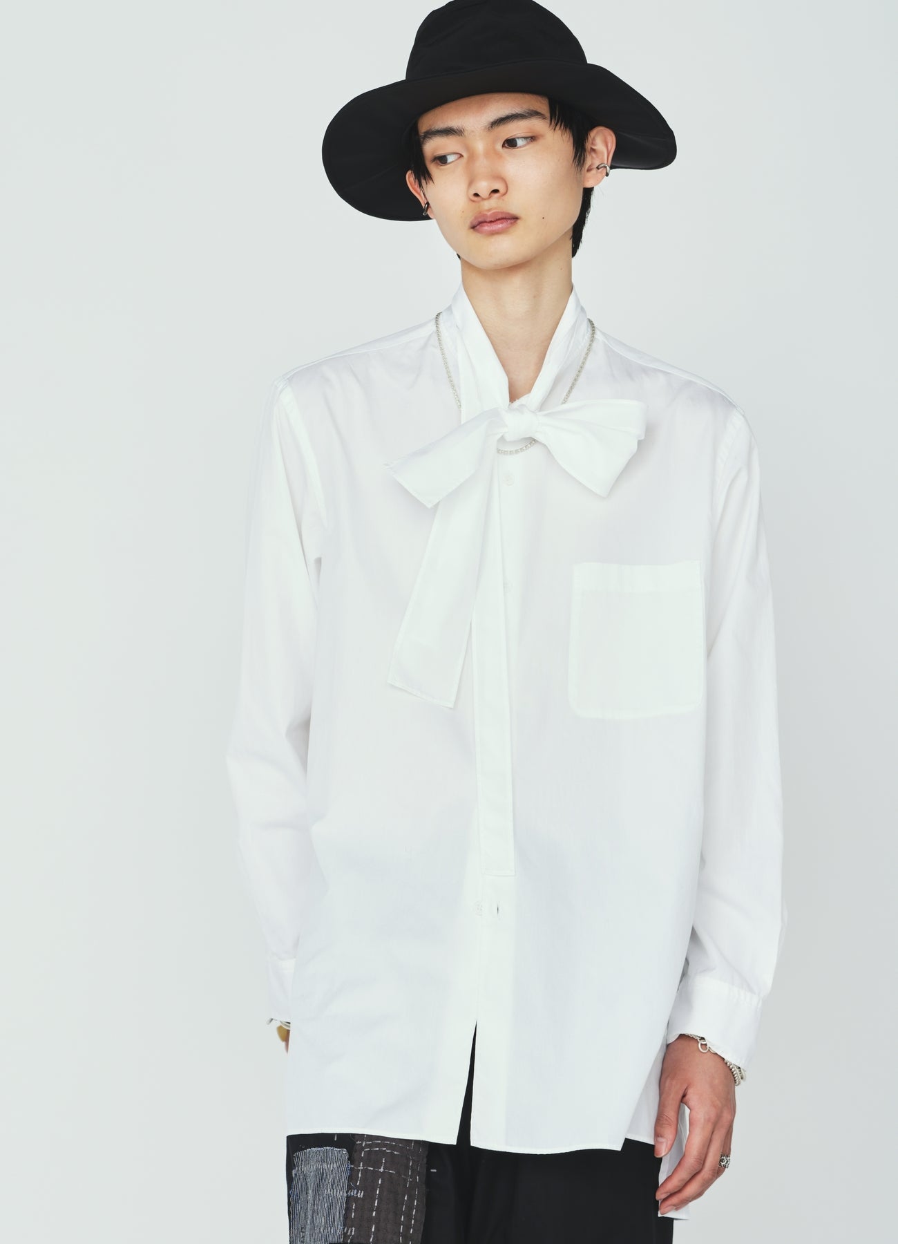100/2 COTTON BROAD DRAPE-COLLAR SHIRT – THE SHOP YOHJI YAMAMOTO