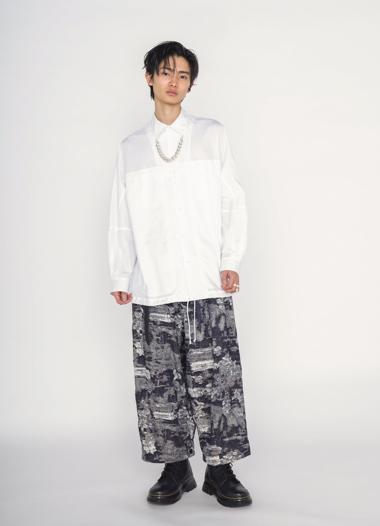100/2 COTTON BROAD 3-POCKET WORK SHIRT – THE SHOP YOHJI YAMAMOTO