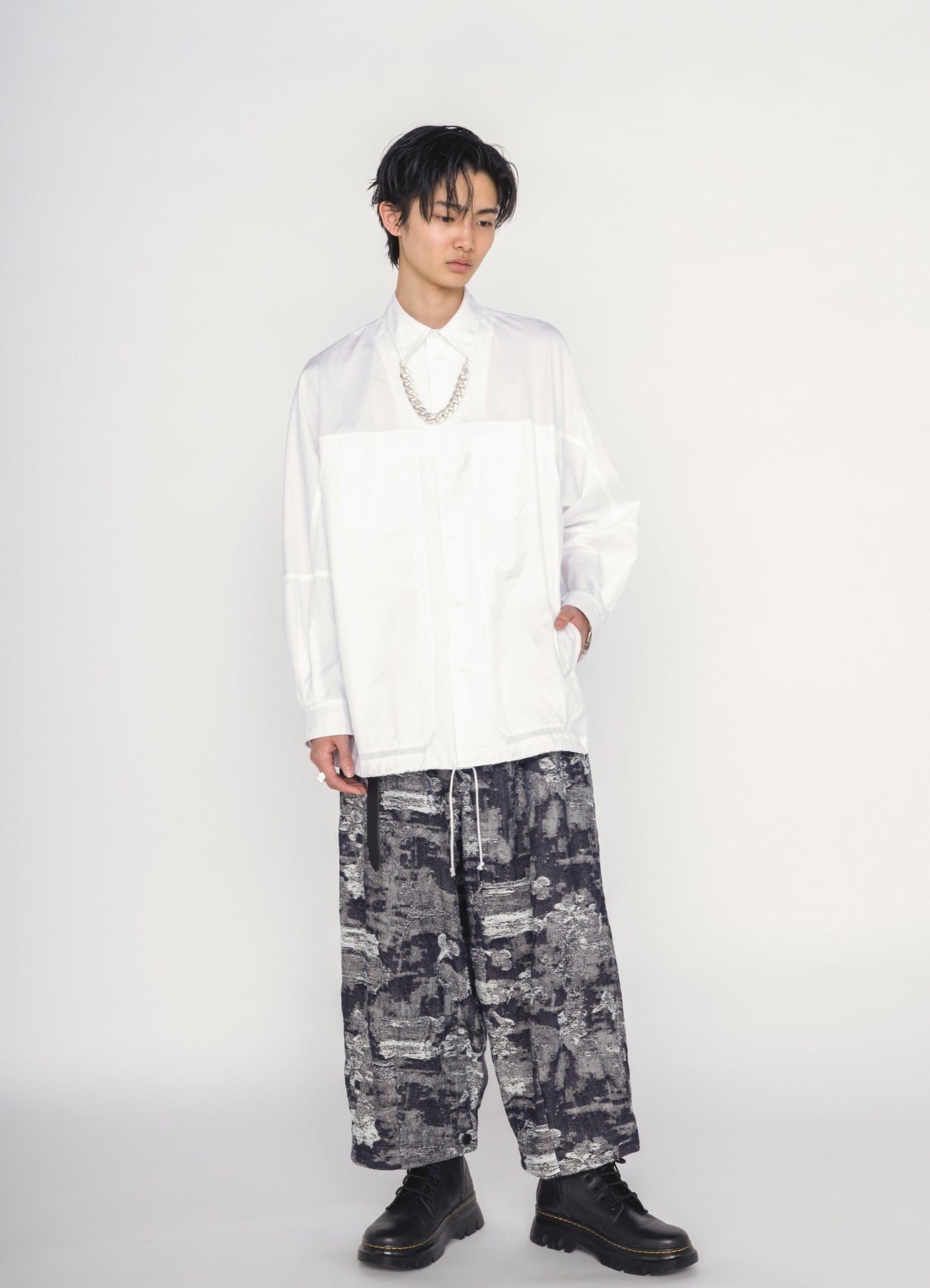 100/2 COTTON BROAD 3-POCKET WORK SHIRT – THE SHOP YOHJI YAMAMOTO