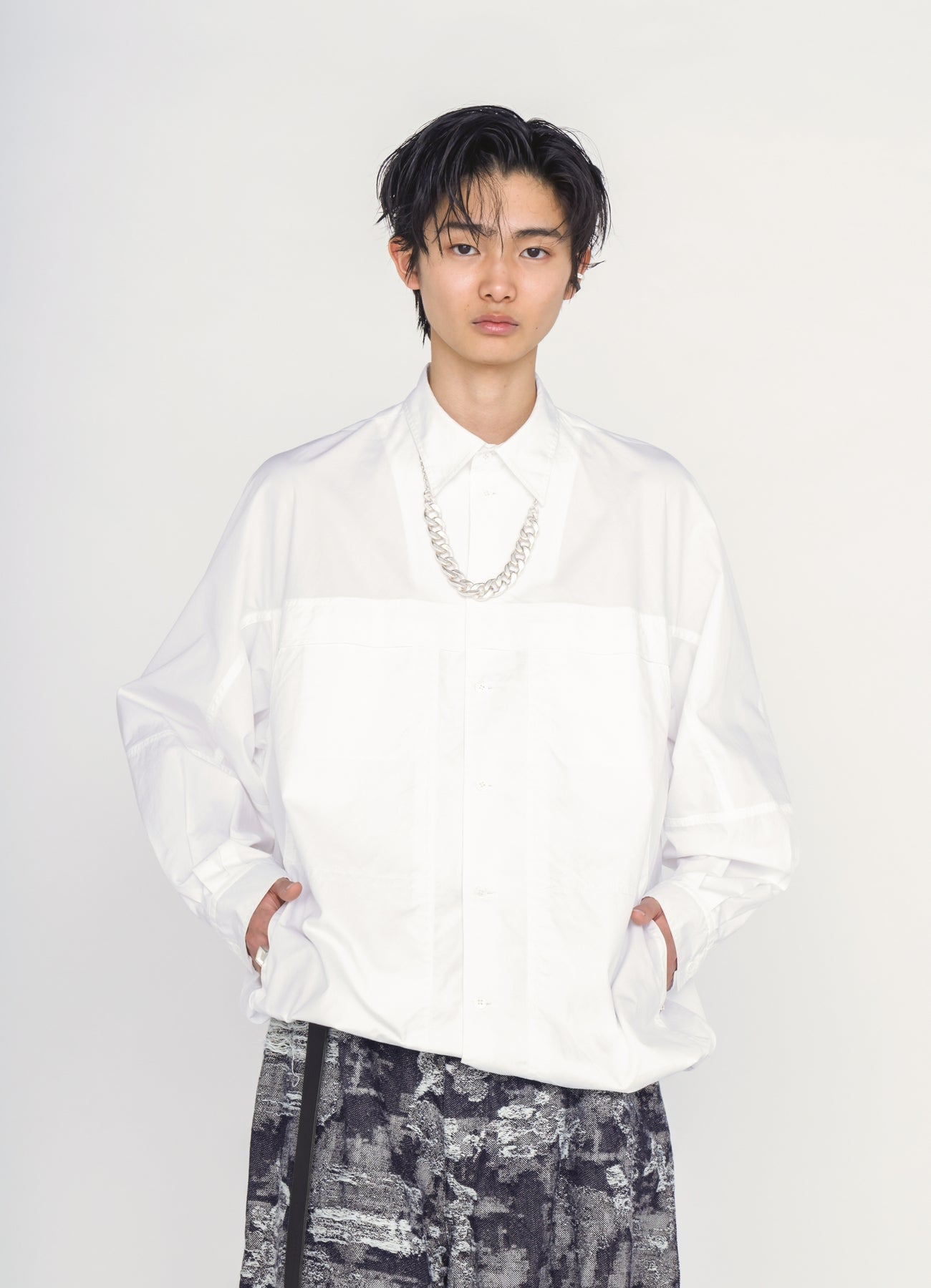 100/2 COTTON BROAD 3-POCKET WORK SHIRT – THE SHOP YOHJI YAMAMOTO 100/2 COTTON BROAD 3-POCKET WORK SHIRT – THE SHOP YOHJI YAMAMOTO