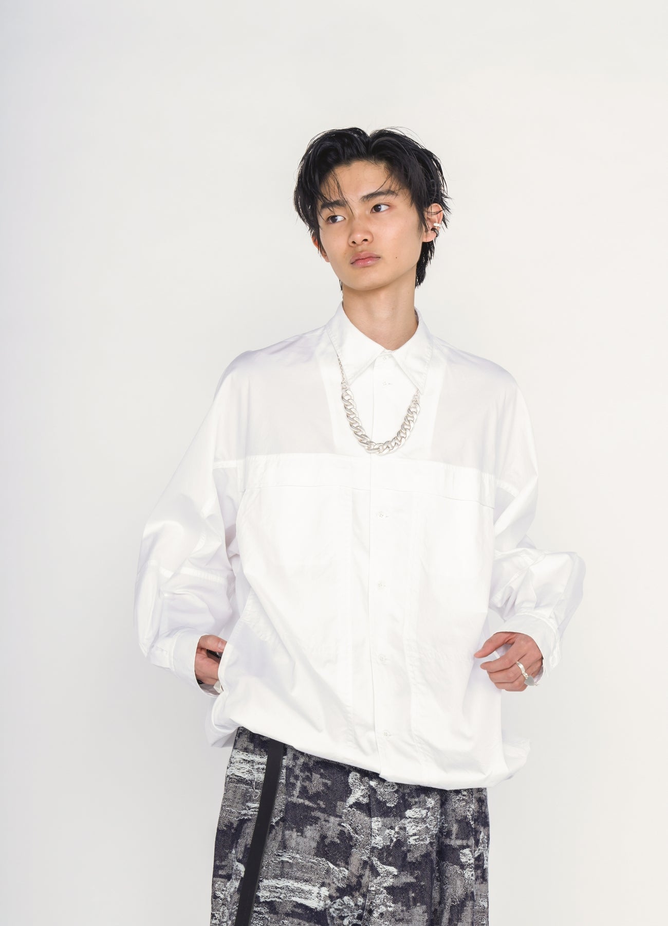100/2 COTTON BROAD 3-POCKET WORK SHIRT – THE SHOP YOHJI YAMAMOTO