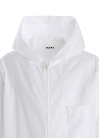 100/2 COTTON BROAD ZIP-UP HOODED SHIRT