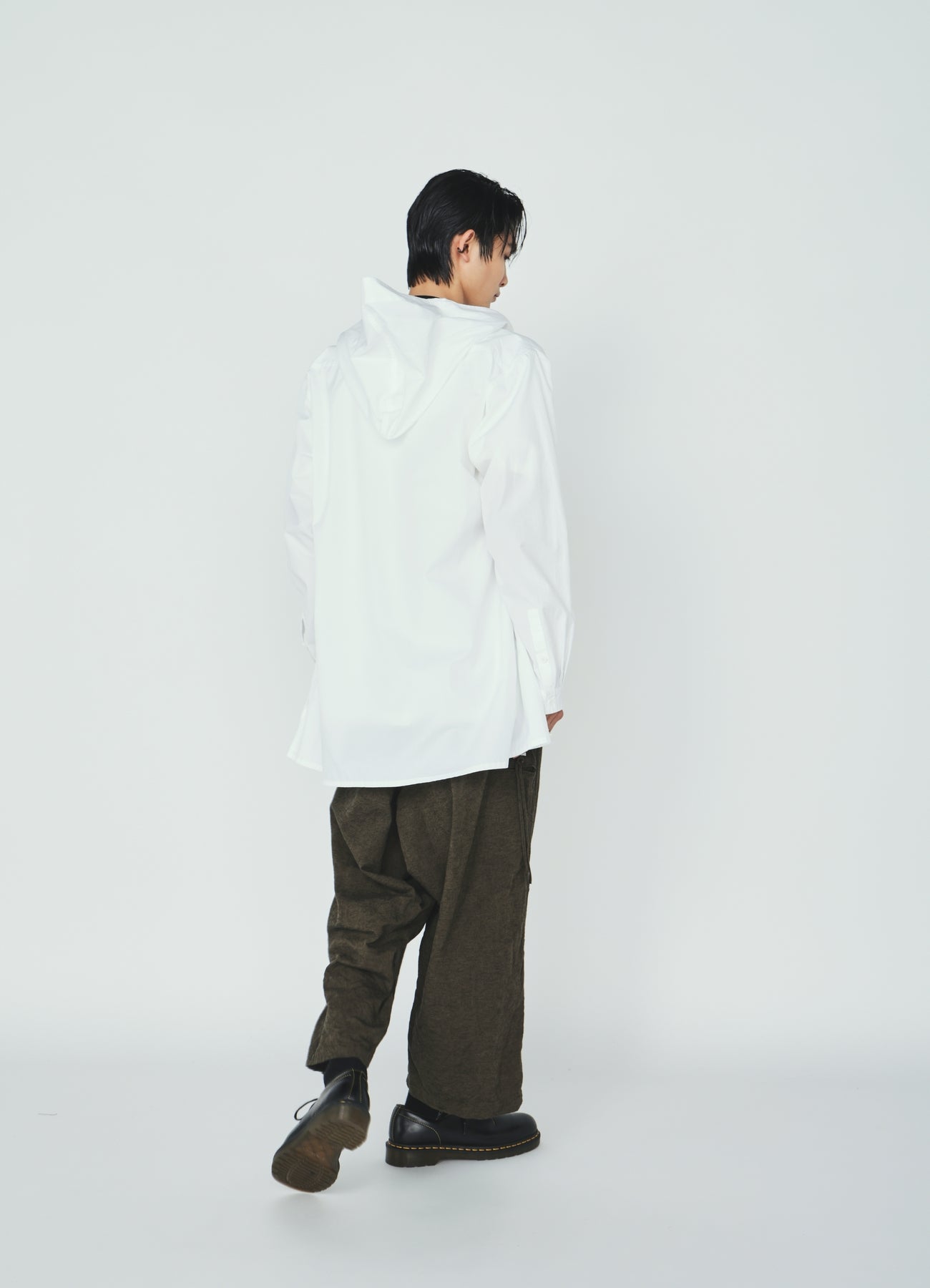 100/2 COTTON BROAD ZIP-UP HOODED SHIRT