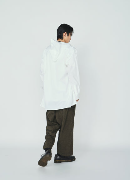 100/2 COTTON BROAD ZIP-UP HOODED SHIRT